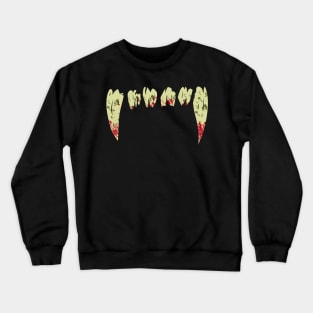 Bite Me! Bloody Werewolf Fangs Crewneck Sweatshirt